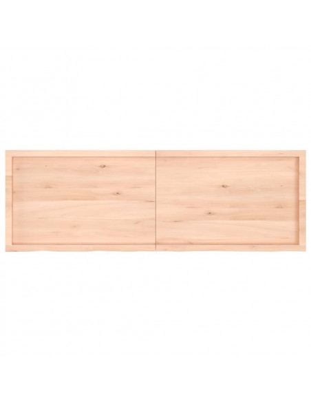 Piano Bagno 180x60x(2-4) cm in Legno Massello Non Trattato
