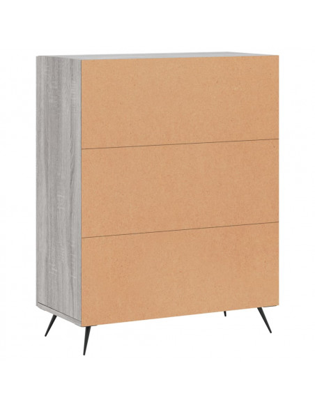 Credenza Grigio Sonoma 69,5x34x90 cm in Legno Multistrato