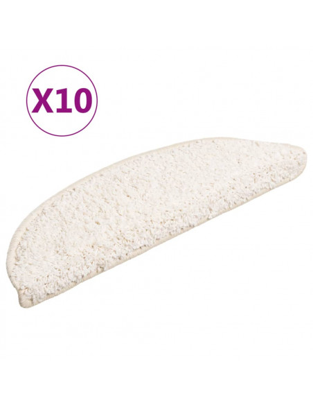 Tappetini per Scale 10 pz 56x17x3 cm Bianchi