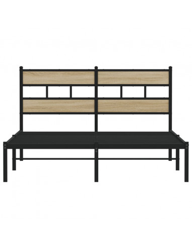 Giroletto senza Materaso in Metallo Rovere Sonoma 160x200 cm