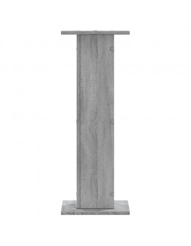 Supporti Altoparlanti 2 pz Grigio 30x30x80 cm in Multistrato