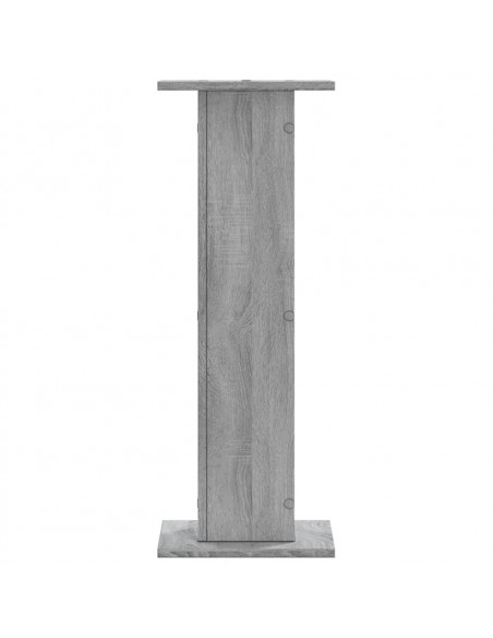 Supporti Altoparlanti 2 pz Grigio 30x30x80 cm in Multistrato