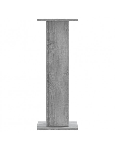 Supporti Altoparlanti 2 pz Grigio 30x30x80 cm in Multistrato