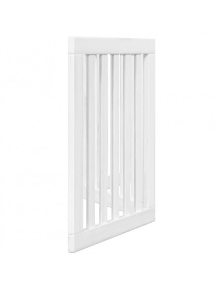Cancello per Cani Pieghevole 3 Pannelli Bianco 150 cm Pioppo