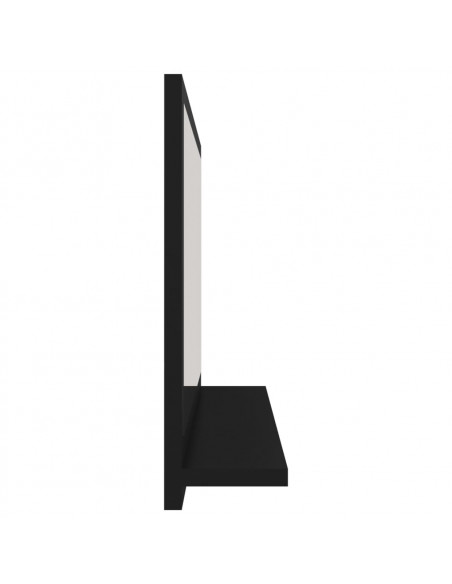 Specchio da Bagno Nero 60x10,5x37 cm in Legno Multistrato