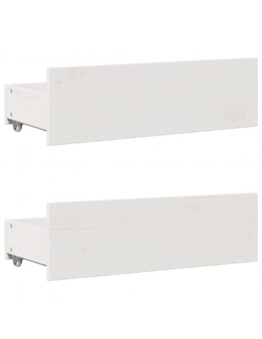 Giroletto senza Materasso con Cassetti Bianco 140x190 cm Pino