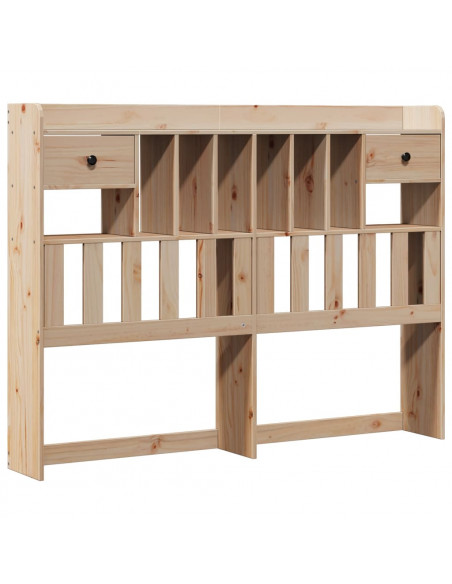 Letto Libreria senza Materasso 160x200 cm in Legno di Pino