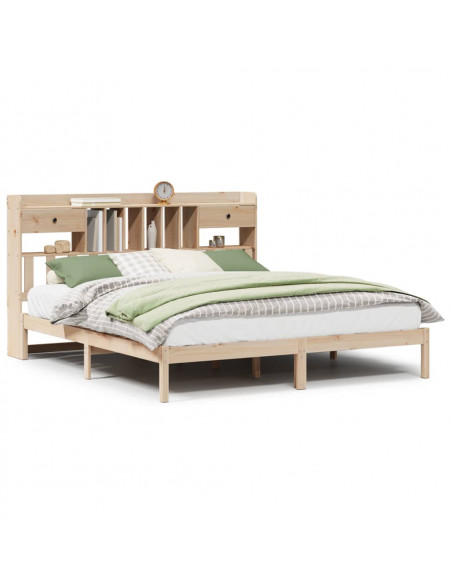 Letto Libreria senza Materasso 180x200 cm in Legno di Pino