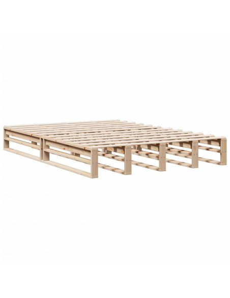 Letto Libreria senza Materasso 160x200 cm in Legno di Pino