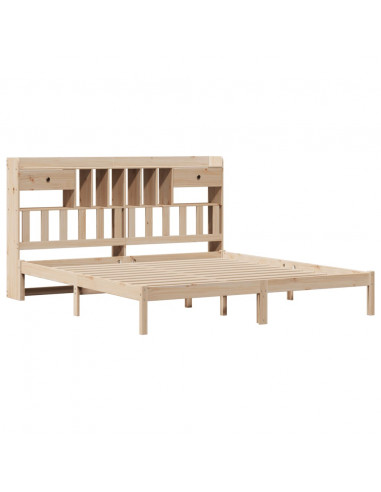 Letto Libreria senza Materasso 180x200 cm in Legno di Pino