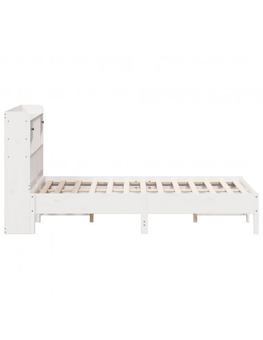Letto Libreria senza Materasso Bianco 135x190 cm Legno di Pino