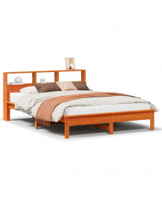 Letto senza Materasso Marrone Cera 150x200 cm in Legno di Pino 2
