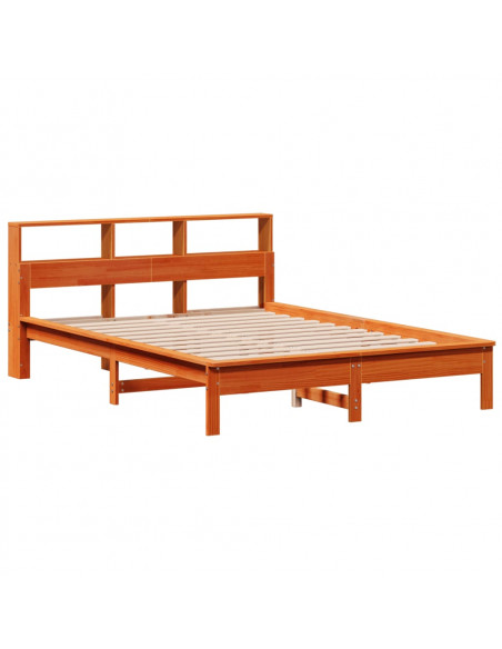Letto senza Materasso Marrone Cera 150x200 cm in Legno di Pino