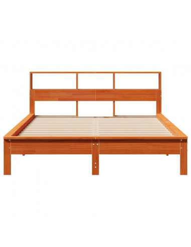 Letto senza Materasso Marrone Cera 150x200 cm in Legno di Pino