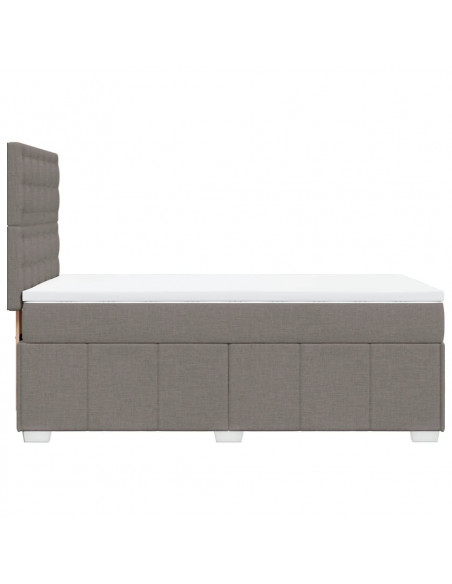 Giroletto a Molle con Materasso Tortora 90x190 cm in Tessuto