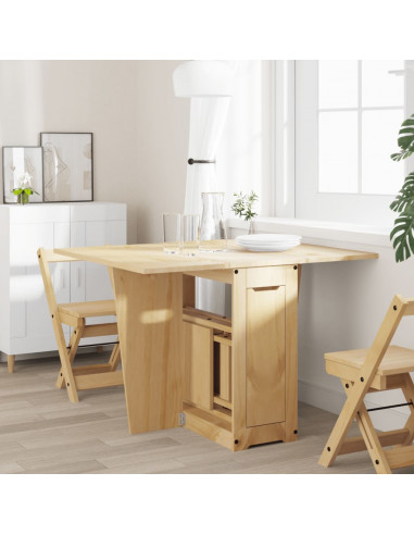 Tavolo da Pranzo Corona Marrone Cera in Legno di Pino