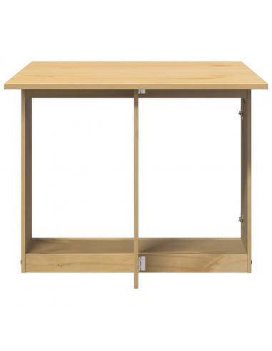 Tavolo da Pranzo Corona Marrone Cera in Legno di Pino