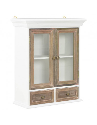 Armadietto a Muro Bianco 49x22x59 cm in Legno Multistrato