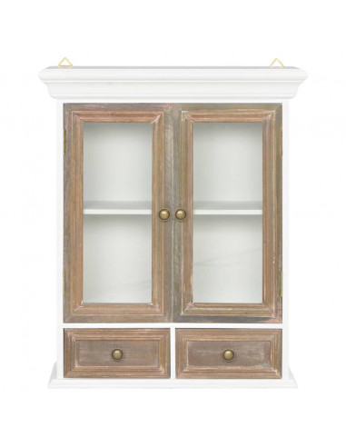 Armadietto a Muro Bianco 49x22x59 cm in Legno Multistrato