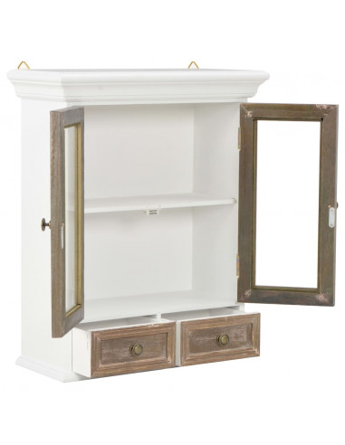 Armadietto a Muro Bianco 49x22x59 cm in Legno Multistrato