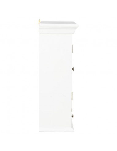 Armadietto a Muro Bianco 49x22x59 cm in Legno Multistrato