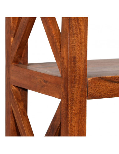 Libreria in Legno Acacia con Finitura Miele 60x30x160 cm