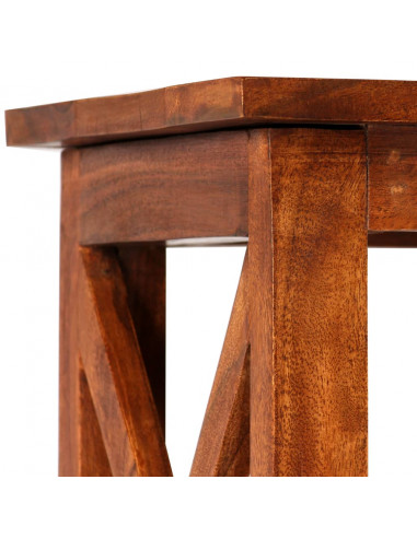 Libreria in Legno Acacia con Finitura Miele 60x30x160 cm