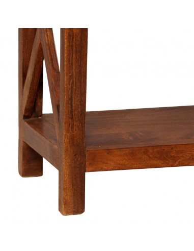 Libreria in Legno Acacia con Finitura Miele 60x30x160 cm