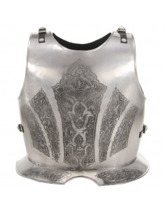 Corazza da Cavaliere Medievale Replica LARP Argento in Acciaio 2