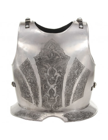 Corazza da Cavaliere Medievale Replica LARP Argento in Acciaio