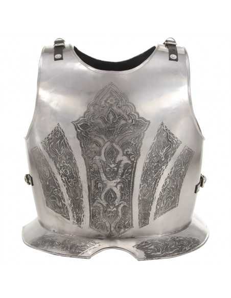 Corazza da Cavaliere Medievale Replica LARP Argento in Acciaio