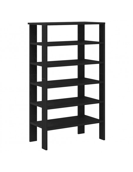 Scarpiera Nera 61x32x105 cm in Truciolato