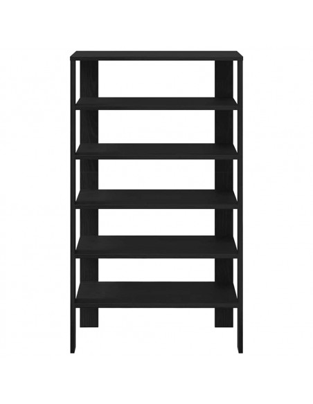 Scarpiera Nera 61x32x105 cm in Truciolato