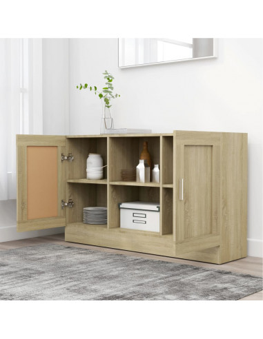 Credenza Rovere Sonoma 120x30,5x70 cm in Legno Multistrato