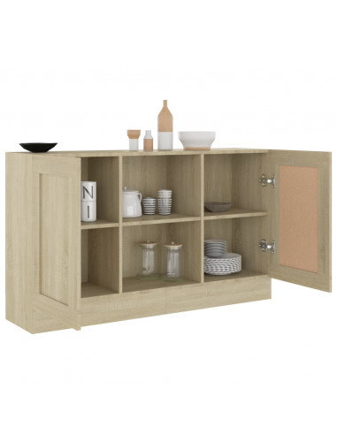 Credenza Rovere Sonoma 120x30,5x70 cm in Legno Multistrato