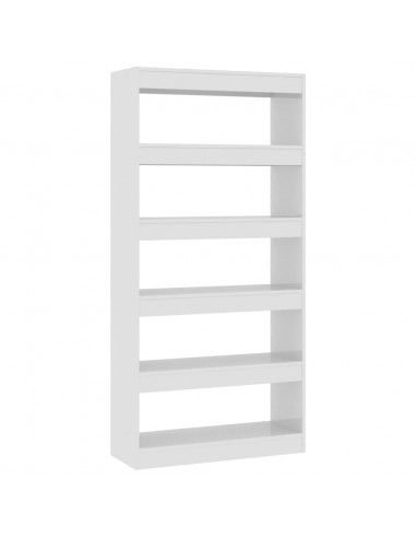 Libreria/Divisorio Bianco Lucido 80x30x166 cm in Truciolato