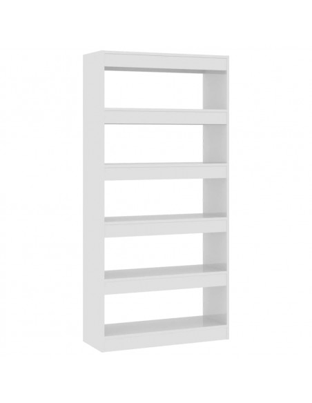 Libreria/Divisorio Bianco Lucido 80x30x166 cm in Truciolato