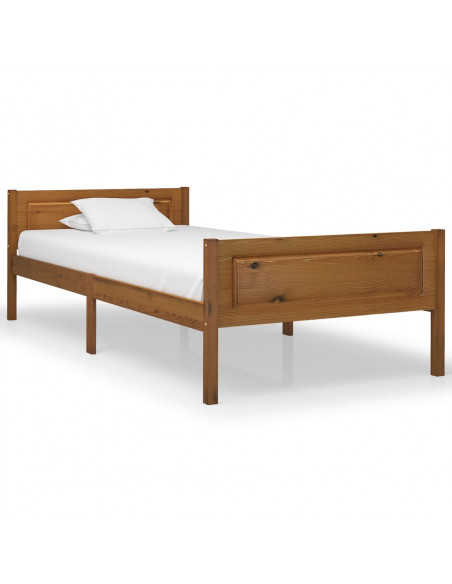 Giroletto Marrone Miele in Legno Massello di Pino 90x200 cm