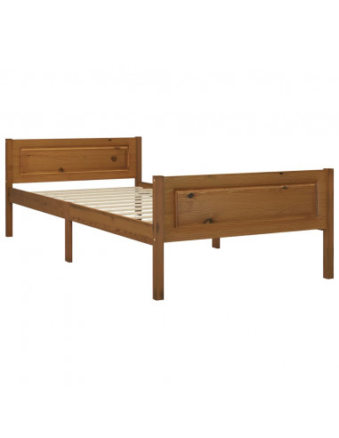 Giroletto Marrone Miele in Legno Massello di Pino 90x200 cm