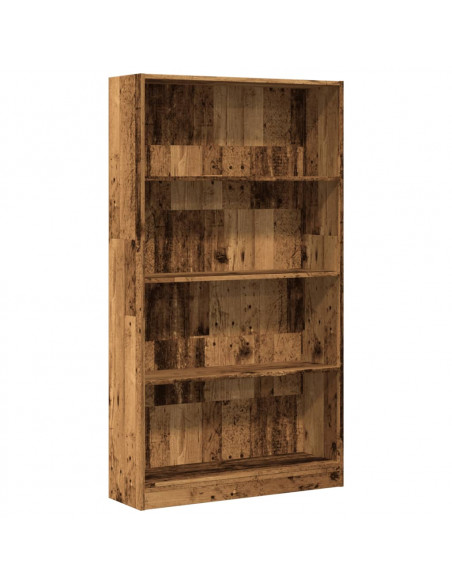 Libreria Legno Antico 80x24x143 cm in Legno Multistrato