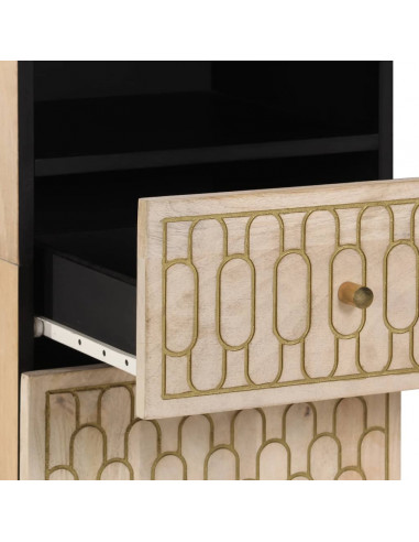 Mobile da Bagno 38x33x160 cm in Legno Massello di Mango