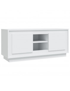 Mobile Porta TV Bianco 102x35x45 cm in Legno Multistrato 2