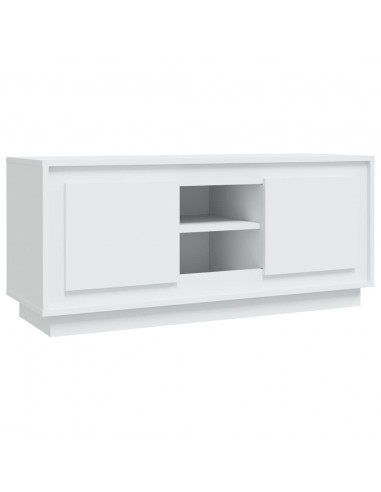 Mobile Porta TV Bianco 102x35x45 cm in Legno Multistrato