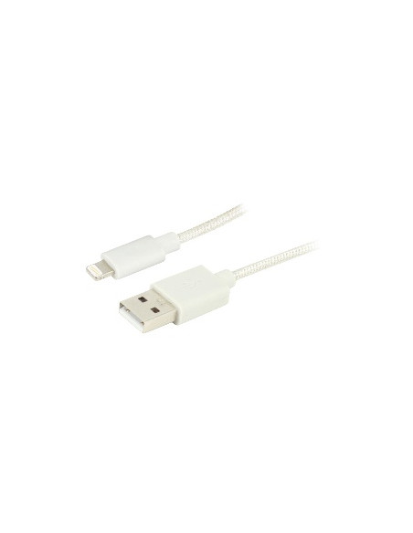 Ewent EW1277 cavo Lightning 1 m Nero, Bianco