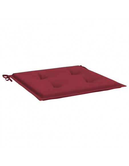Cuscini per Sedia 6 pz Rosso Vino 40x40x4 cm in Tessuto Oxford