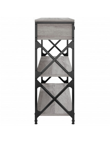 Tavolo Consolle Grigio Sonoma 100x28x75 cm in Legno Multistrato