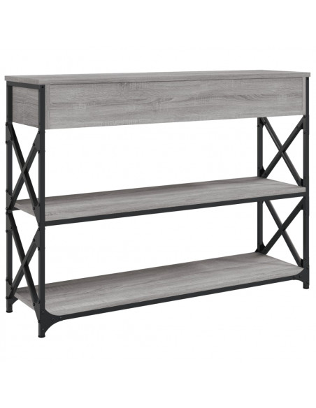 Tavolo Consolle Grigio Sonoma 100x28x75 cm in Legno Multistrato