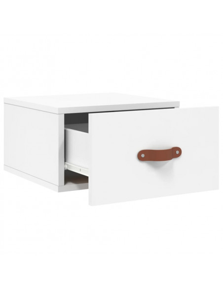 Comodini a Muro 2 pz Bianchi 35x35x20 cm