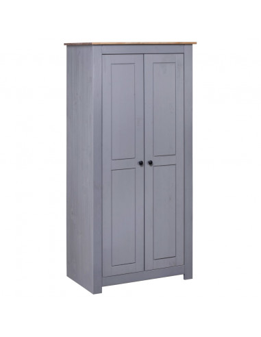 Armadio Grigio 80x50x171,5 cm Legno Massello Pino Panama Range