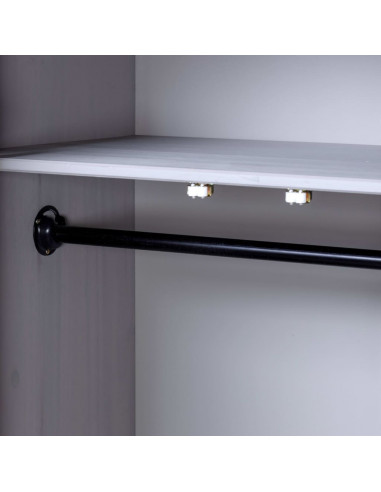 Armadio Grigio 80x50x171,5 cm Legno Massello Pino Panama Range